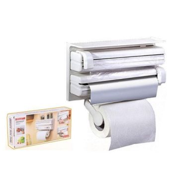 Distributeur Mural 3-en-1 pour Rouleaux de Cuisine – Film, Aluminium & Sopalin
