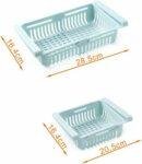 Lot de 2 Paniers de Rangement Extensibles pour Réfrigérateur – Organisation Double & Gain de Place