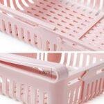 Lot de 2 Paniers de Rangement Extensibles pour Réfrigérateur – Organisation Double & Gain de Place
