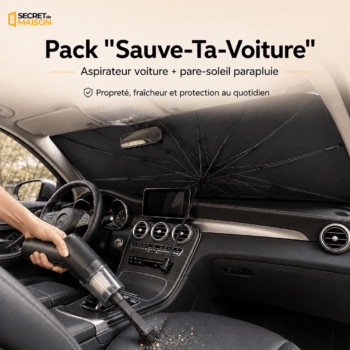 Pack aspirateur sans fil et pare-soleil parapluie pour voiture
