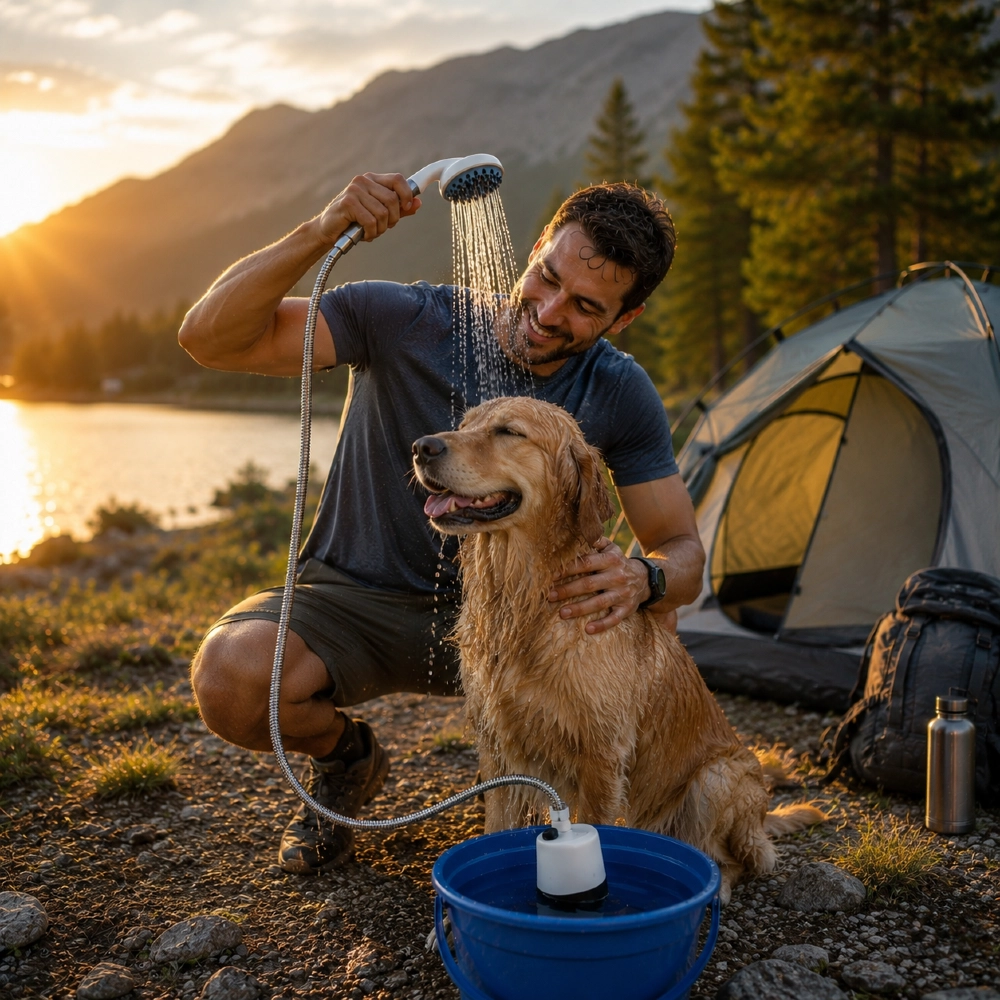 Douche Portable Rechargeable USB pour Camping, Plage et Voyage - Image 3 Douche Portable Rechargeable USB pour Camping, Plage et Voyage