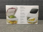 Coupe-Légumes Manuel avec Bac – Hachoir Rapide pour Fruits et Légumes