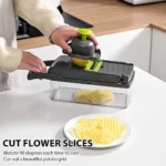 Coupe-Légumes 16 en 1 avec Bac – Mandoline Multifonction