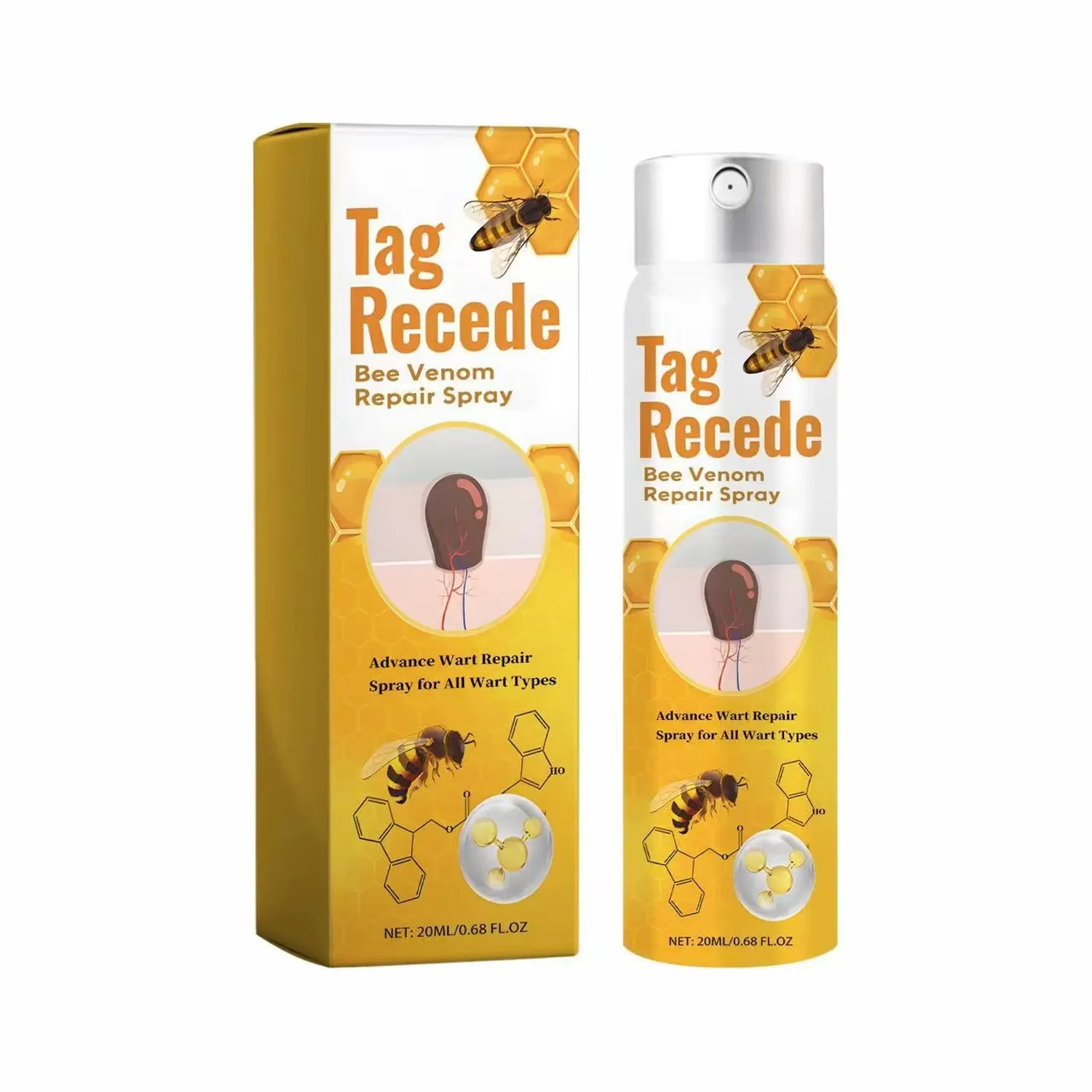 Spray Réparateur au Venin d’Abeille Tag Recede – 20ml – Image 1 Spray Réparateur au Venin d’Abeille Tag Recede – 20ml