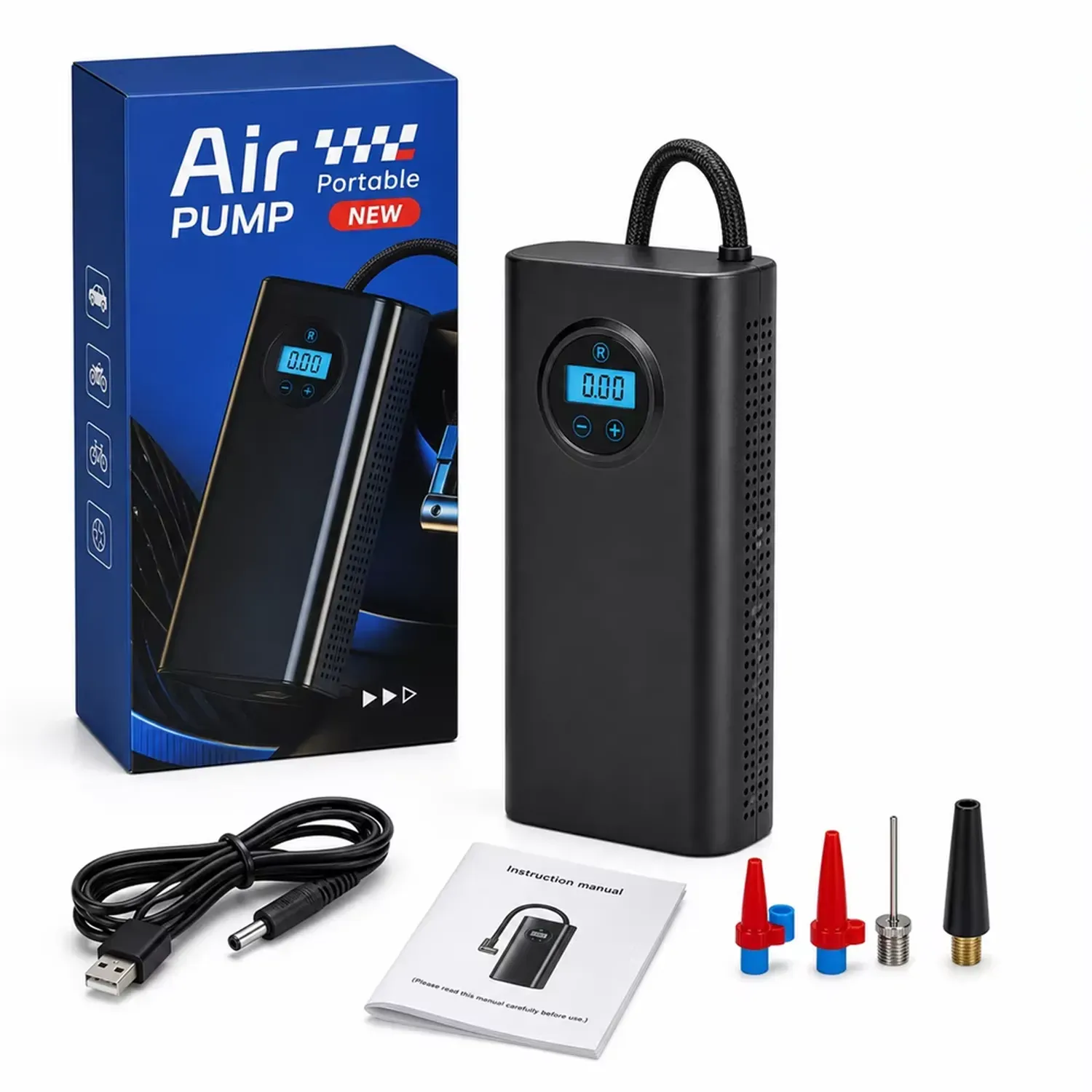 Compresseur d’Air Portable 12V pour Voiture Compresseur d’Air Portable 12V pour Voiture