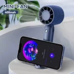 Mini Ventilateur Portable Rechargeable avec Support Téléphone