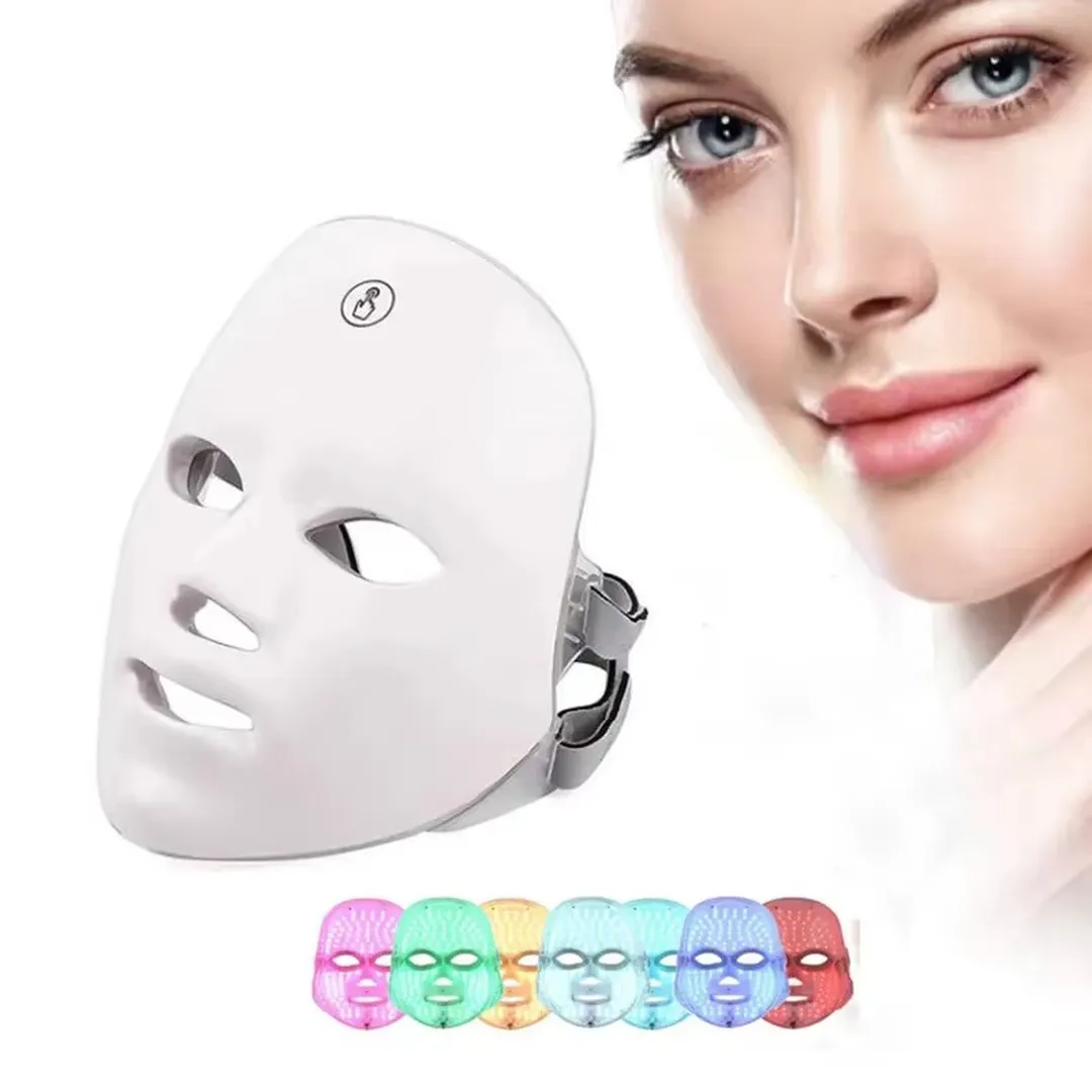 Masque Facial LED de Luminothérapie – Soin Visage 7 Couleurs - Image 3 Masque Facial LED de Luminothérapie – Soin Visage 7 Couleurs